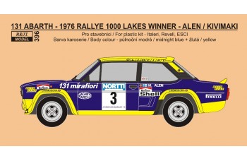Decal - Fiat 131 Abarth - 1976 Rallye 1000 Lakes winner - Alen / Kivimäki 1/24